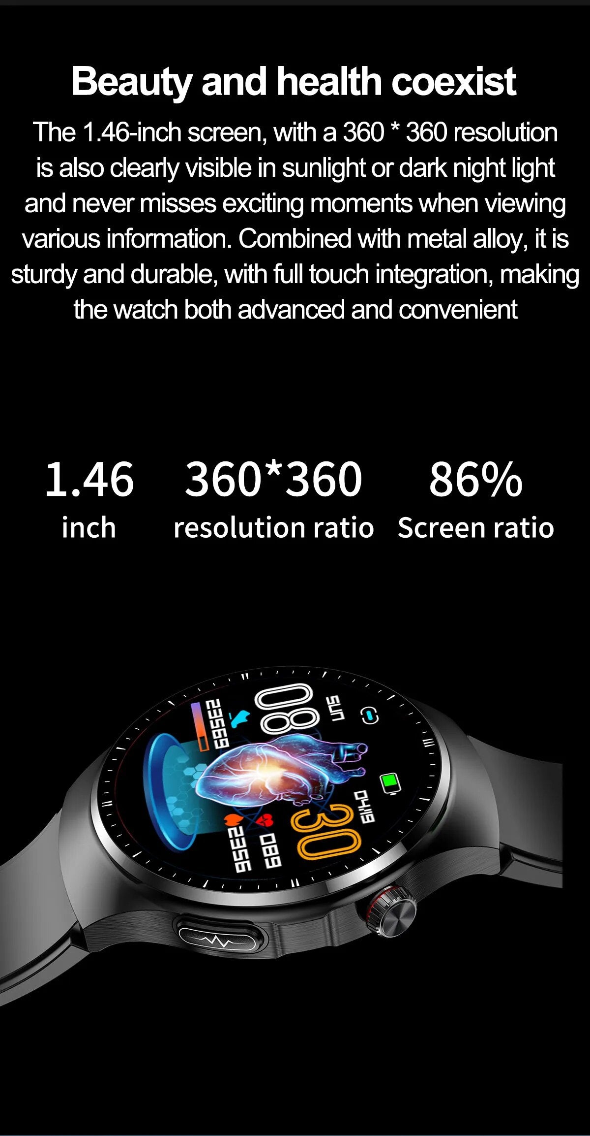 QUANTYVO™ VitalSpectra Round - Advanced Blood Sugar, Uric Acid, BMI & Blood Fat Monitoring