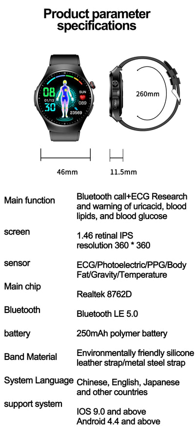 QUANTYVO™ VitalSpectra Round - Advanced Blood Sugar, Uric Acid, BMI & Blood Fat Monitoring