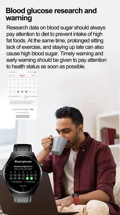 QUANTYVO™ VitalSpectra Round - Advanced Blood Sugar, Uric Acid, BMI & Blood Fat Monitoring