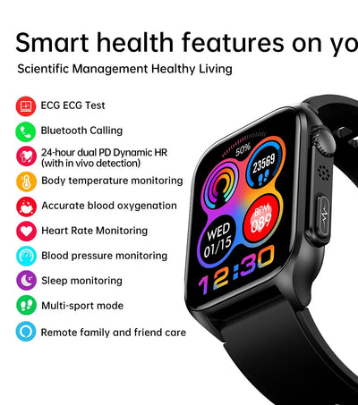 QUANTYVO™ CARE Plus 3 - Non-Invasive Blood Glucose Monitoring Smartwatch