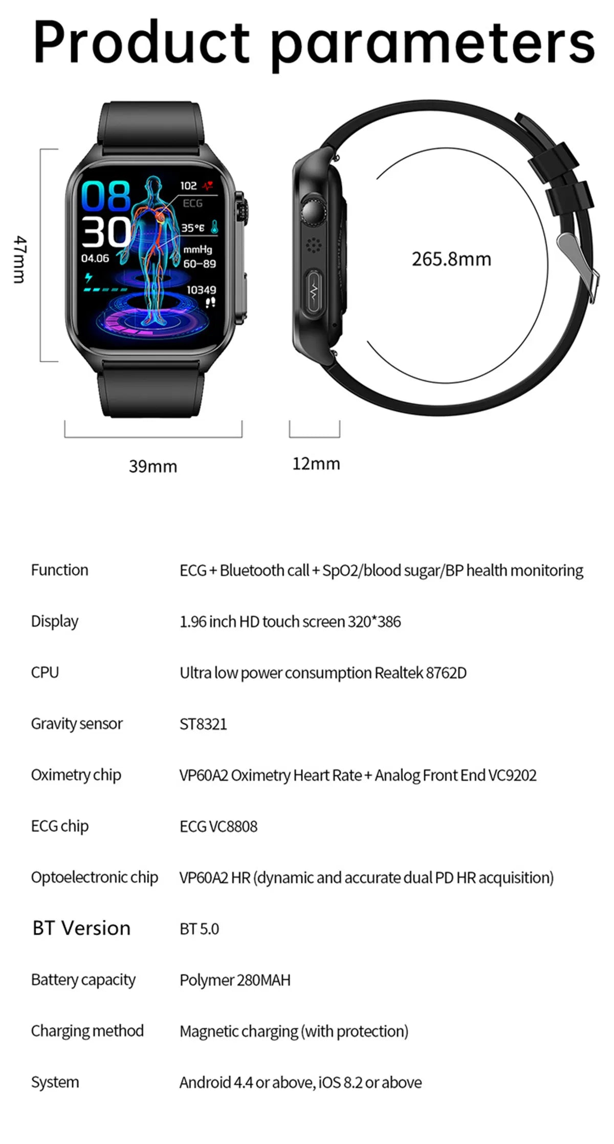 QUANTYVO™ CARE Plus 3 - Non-Invasive Blood Glucose Monitoring Smartwatch