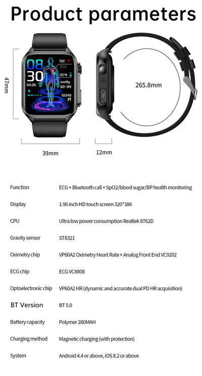 QUANTYVO™ CARE Plus 3 - Non-Invasive Blood Glucose Monitoring Smartwatch