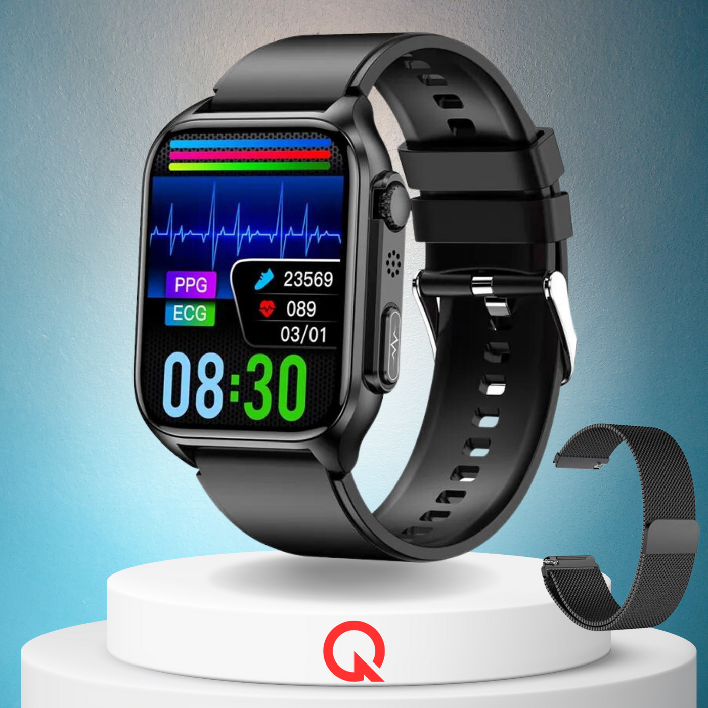 QUANTYVO™ CARE Plus 3 - Non-Invasive Blood Glucose Monitoring Smartwatch